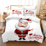 3D Cartoon Christmas Quilt Cover Set Bedding Set Duvet Cover Pillowcases WJ 1640- Jess Art Decoration