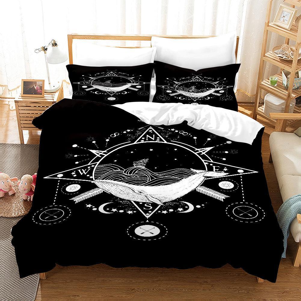 3D Black Planet Moon Quilt Cover Set Bedding Set Duvet Cover Pillowcases SF113- Jess Art Decoration