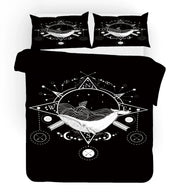 3D Black Planet Moon Quilt Cover Set Bedding Set Duvet Cover Pillowcases SF113- Jess Art Decoration