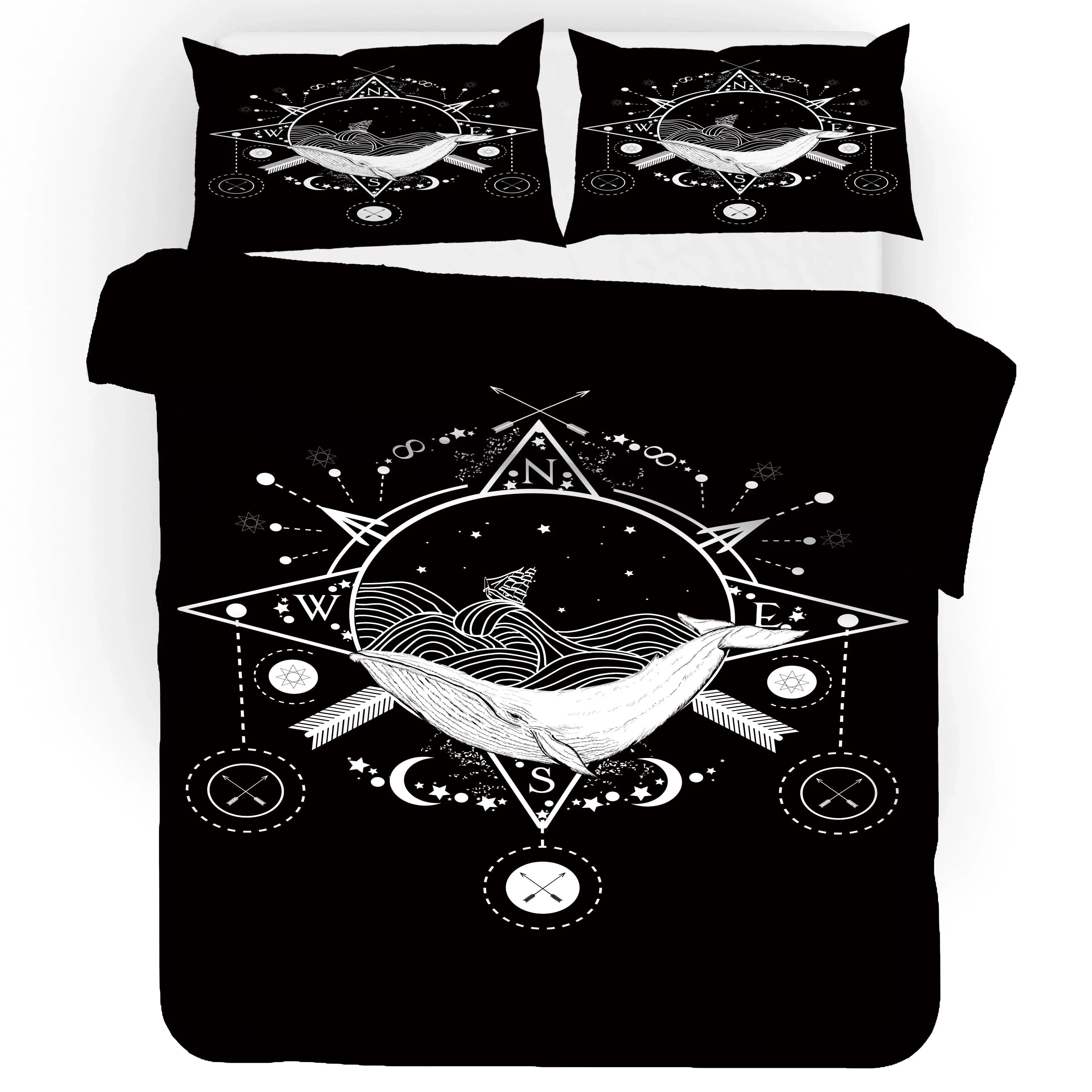 3D Black Planet Moon Quilt Cover Set Bedding Set Duvet Cover Pillowcases SF113- Jess Art Decoration