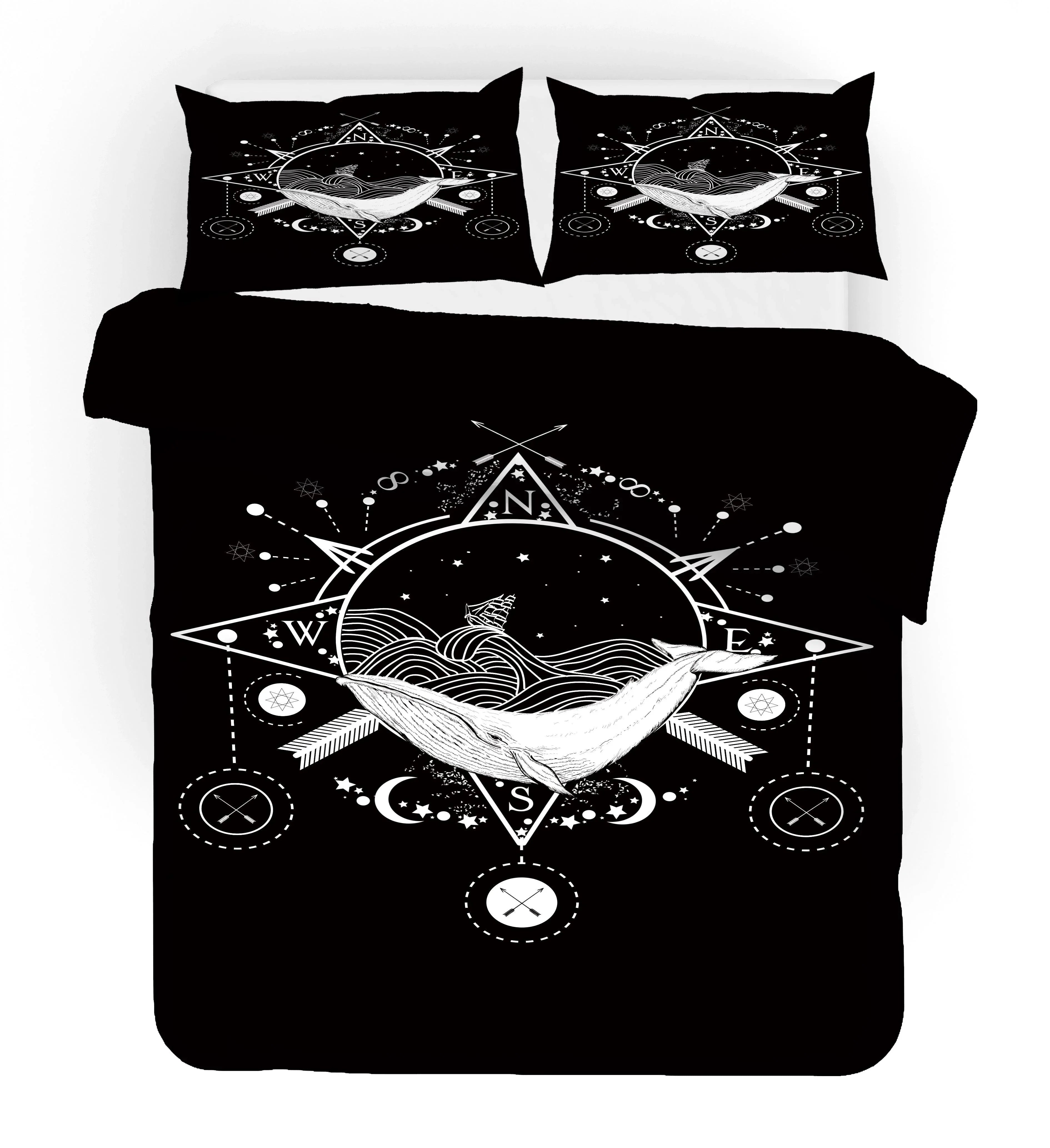 3D Black Planet Moon Quilt Cover Set Bedding Set Duvet Cover Pillowcases SF113- Jess Art Decoration