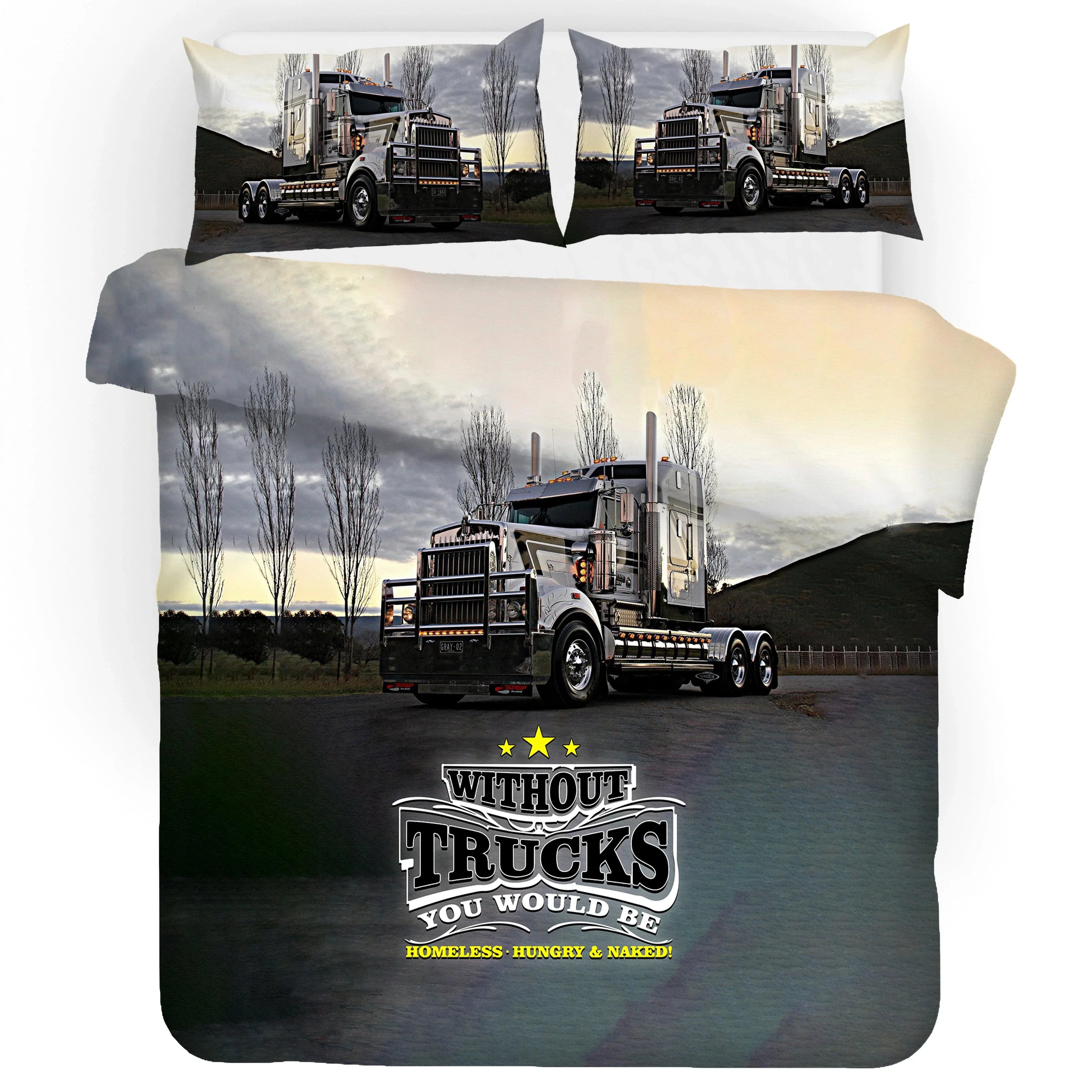 3D Truck Quilt Cover Set Bedding Set Duvet Cover Pillowcases WJ 1660- Jess Art Decoration
