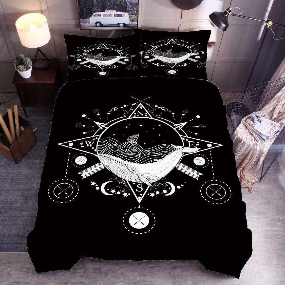 3D Black Planet Moon Quilt Cover Set Bedding Set Duvet Cover Pillowcases SF113- Jess Art Decoration