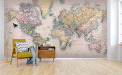 3D colorful world map wall mural wallpaper 37- Jess Art Decoration