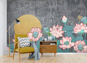 3D pink flowers wall mural wallpaper 481- Jess Art Decoration