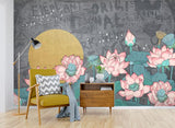 3D pink flowers wall mural wallpaper 481- Jess Art Decoration