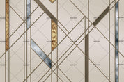 3D Golden Lines Geometric Shapes Wall Mural Wallpaper 243- Jess Art Decoration
