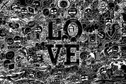 3D Black White Graffiti Art Character Letter Wall Mural Wallpaper ZY D91- Jess Art Decoration
