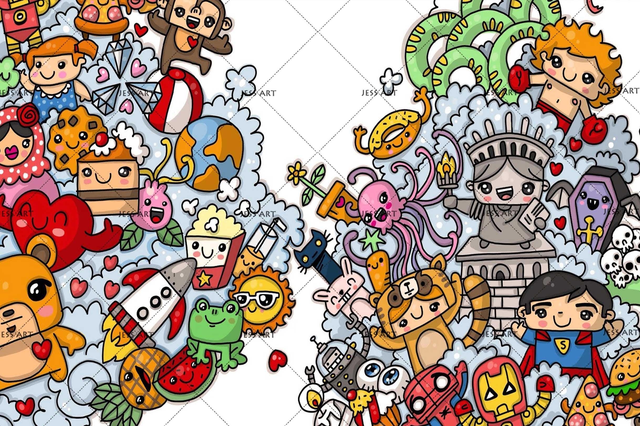3D Colourful Cartoon Animal Octopus Frog Character Wall Mural Wallpaper ZY D102- Jess Art Decoration
