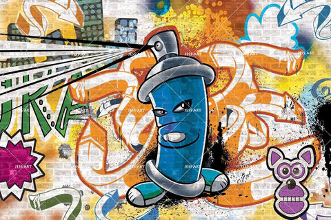 Basketball Graffiti Character Wallpaper - Etsy