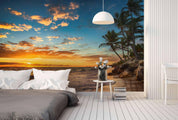 3D Sunset Tropical Beach Wall Mural Wallpaper  27- Jess Art Decoration