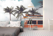 3D blue sky sea coconut tree wall mural wallpaper 90- Jess Art Decoration