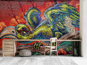 3D Brick Bird Graffiti Wall Mural Wallpaper sww 58- Jess Art Decoration