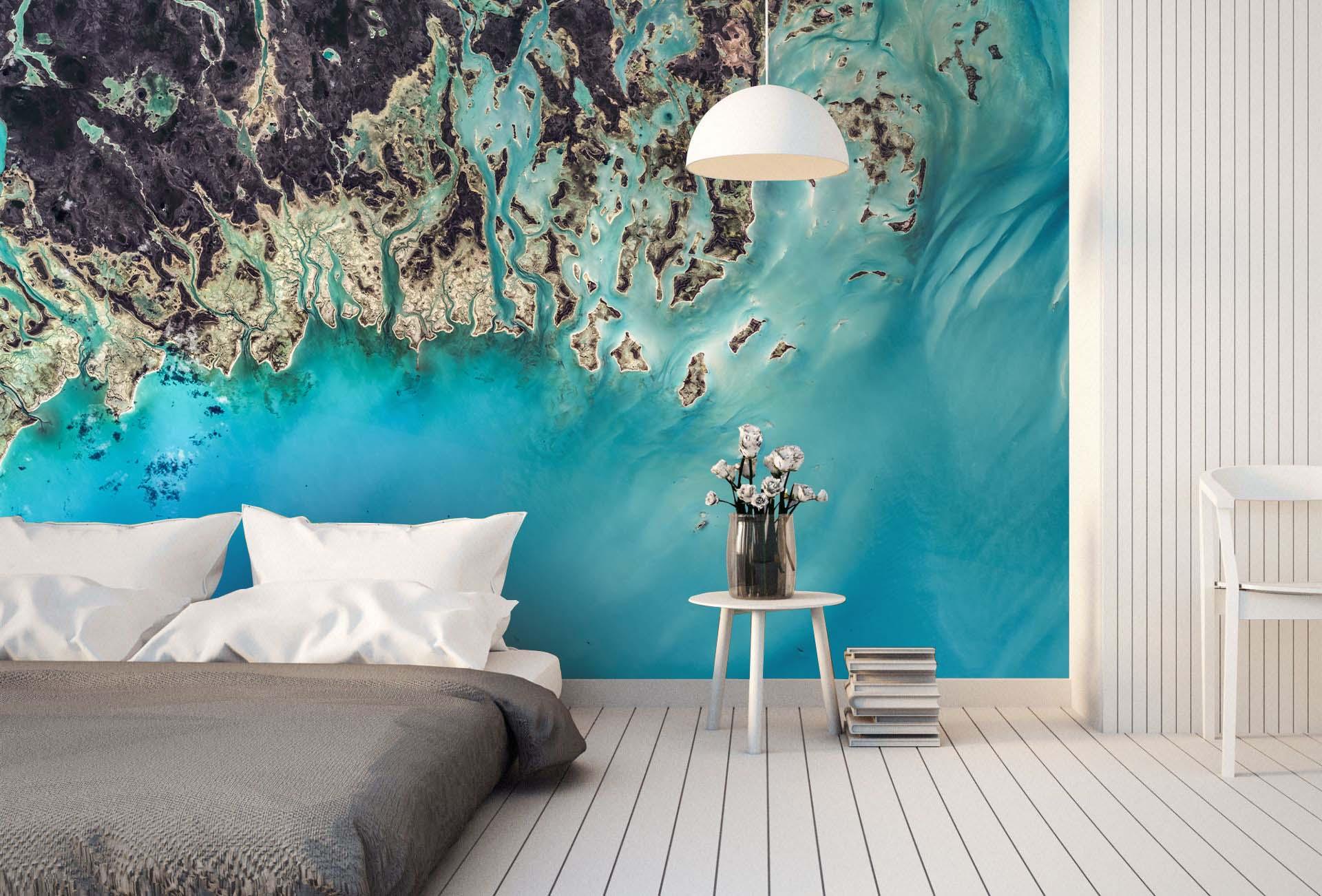 3D Overlooking Blue Sea Reef Wall Mural Wallpaper 73- Jess Art Decoration