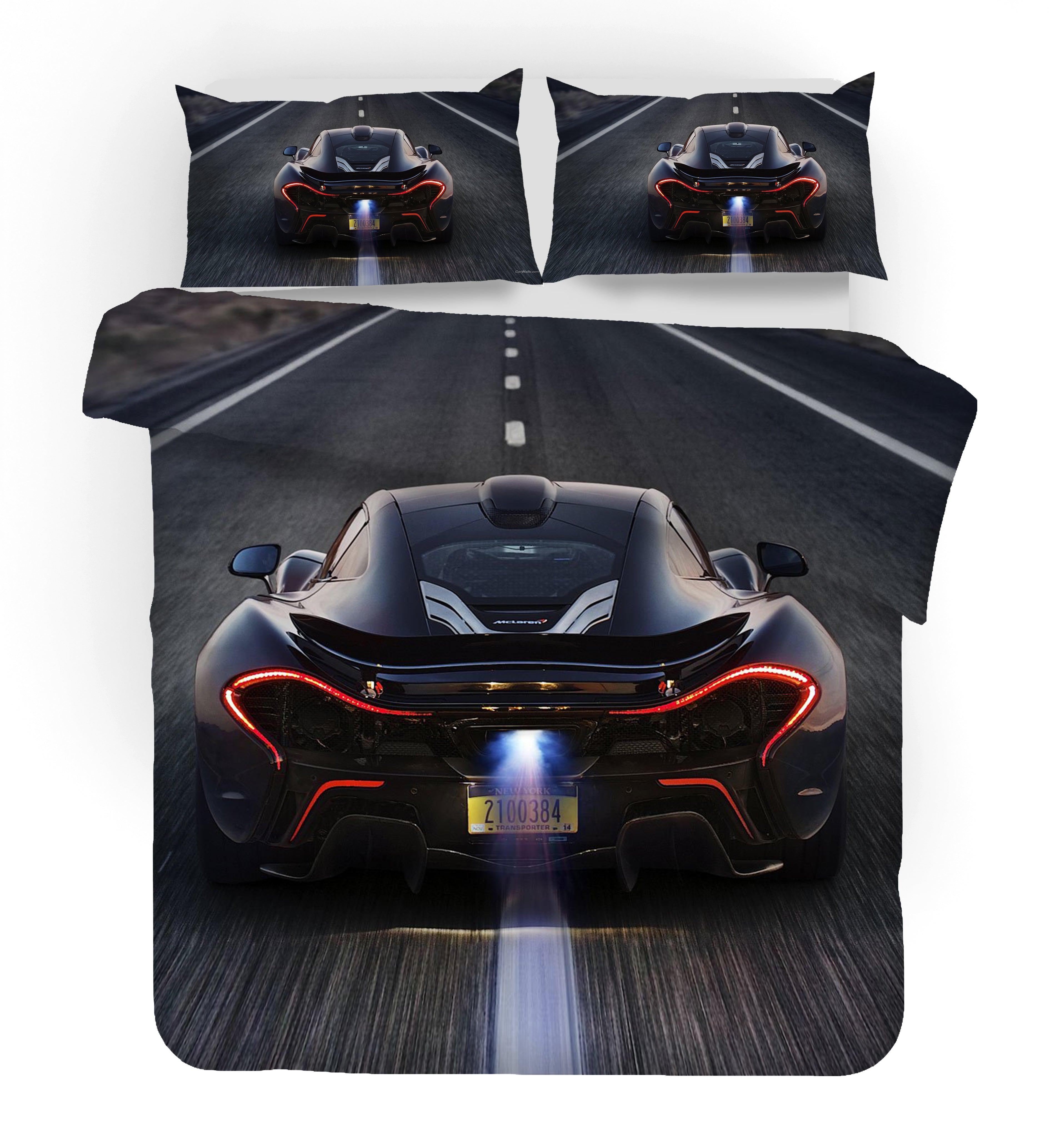 3D Super Car Quilt Cover Set Bedding Set Pillowcases 74- Jess Art Decoration