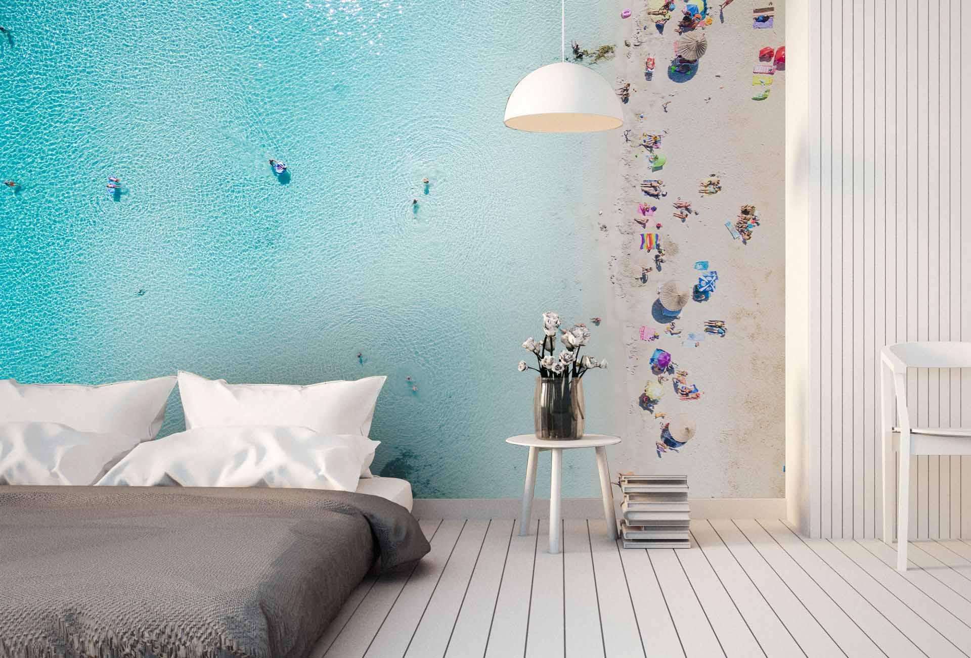 3D Blue Sea Beach Wall Mural Wallpaper  26- Jess Art Decoration