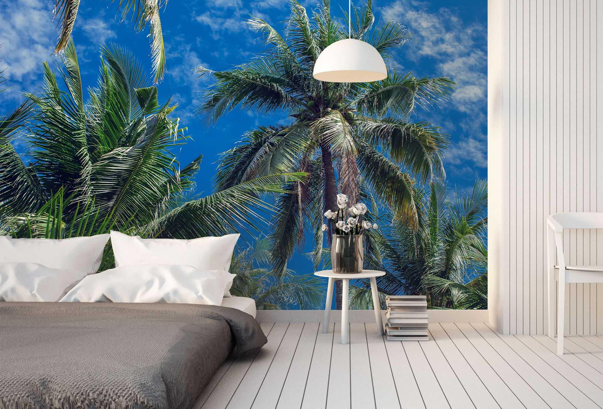 3D Tropical Plant Blue Sky Wall Mural Wallpaper  57- Jess Art Decoration
