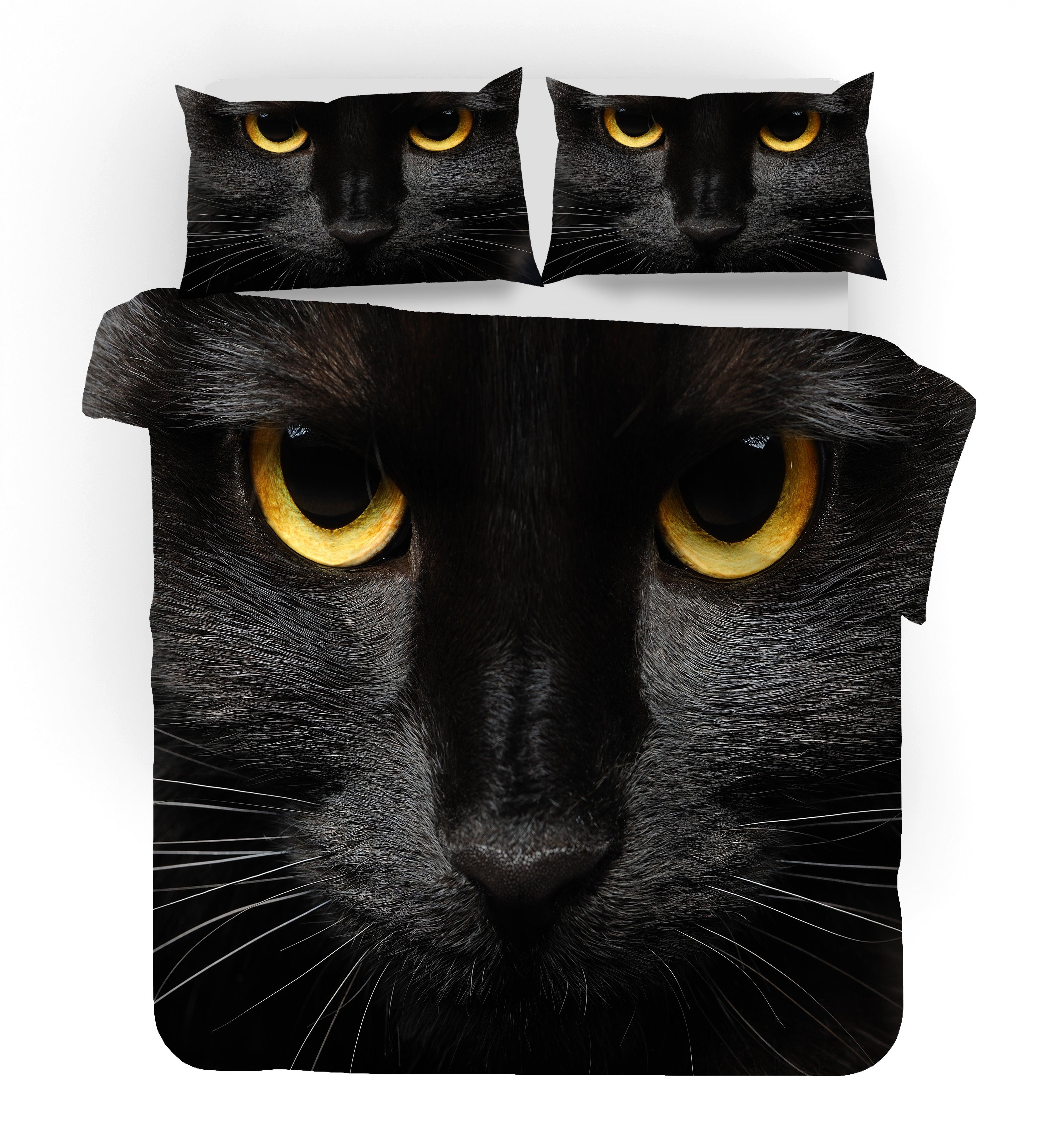3D Cat Kitty Quilt Cover Set Bedding Set Pillowcases 34- Jess Art Decoration
