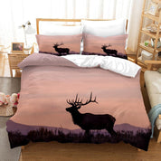 3D Animal Elk Quilt Cover Set Bedding Set Duvet Cover Pillowcases 94- Jess Art Decoration