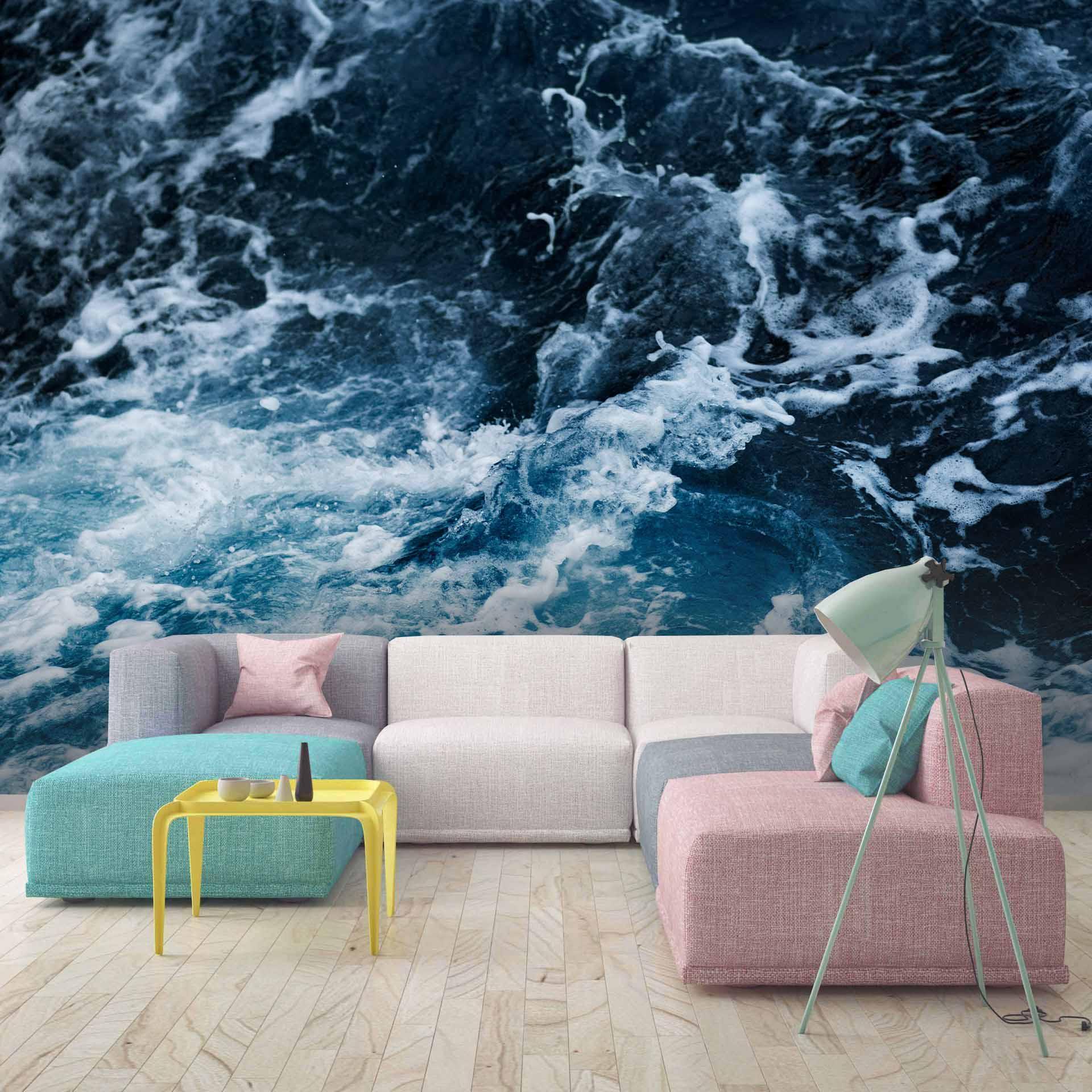 3D Deep Blue Sea Wave Wall Mural Wallpaper  18- Jess Art Decoration