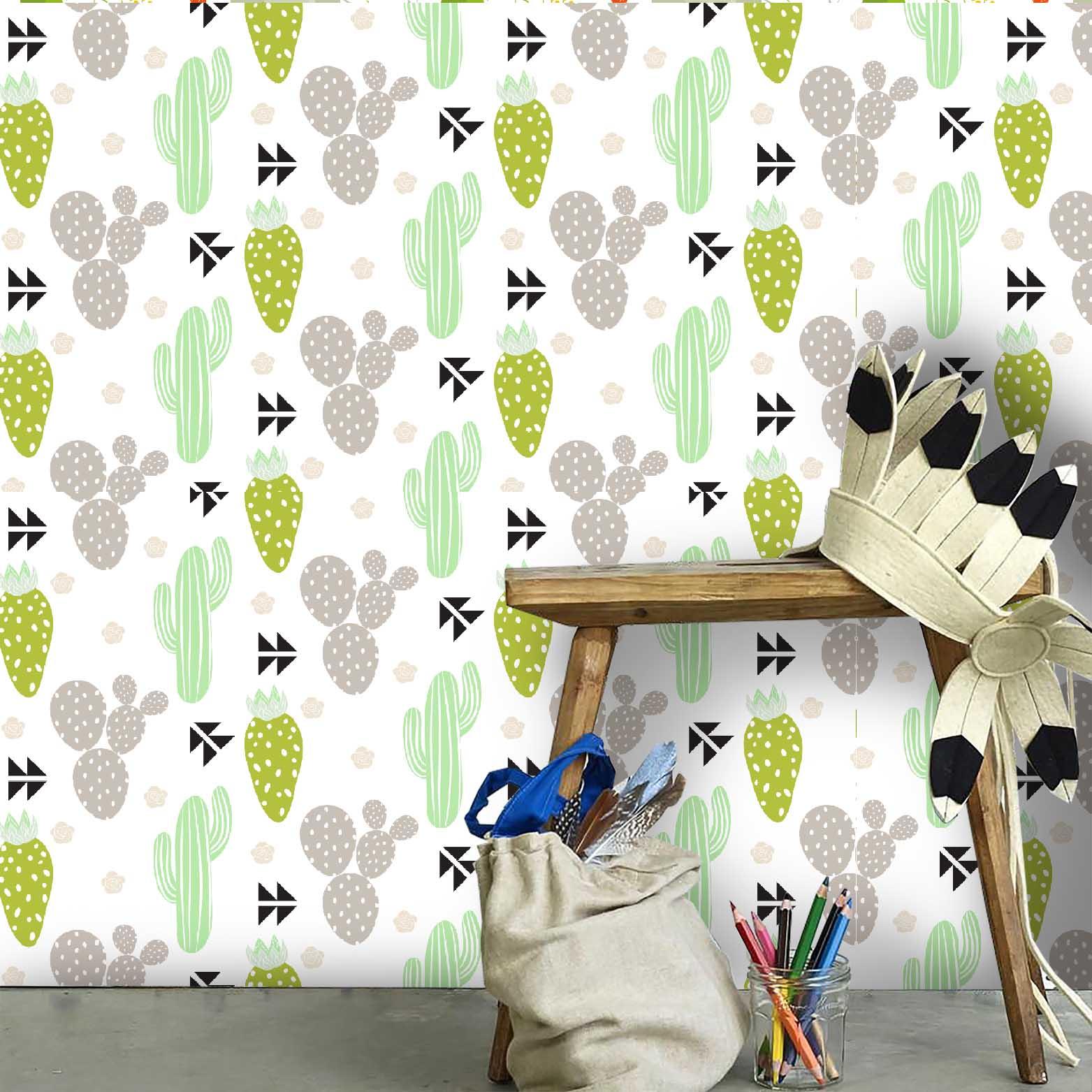 3D Cactus White Background Wall Mural Wallpaper 32- Jess Art Decoration