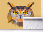 3D Watercolor Owl Orange Background Wall Mural Wallpaper 01- Jess Art Decoration
