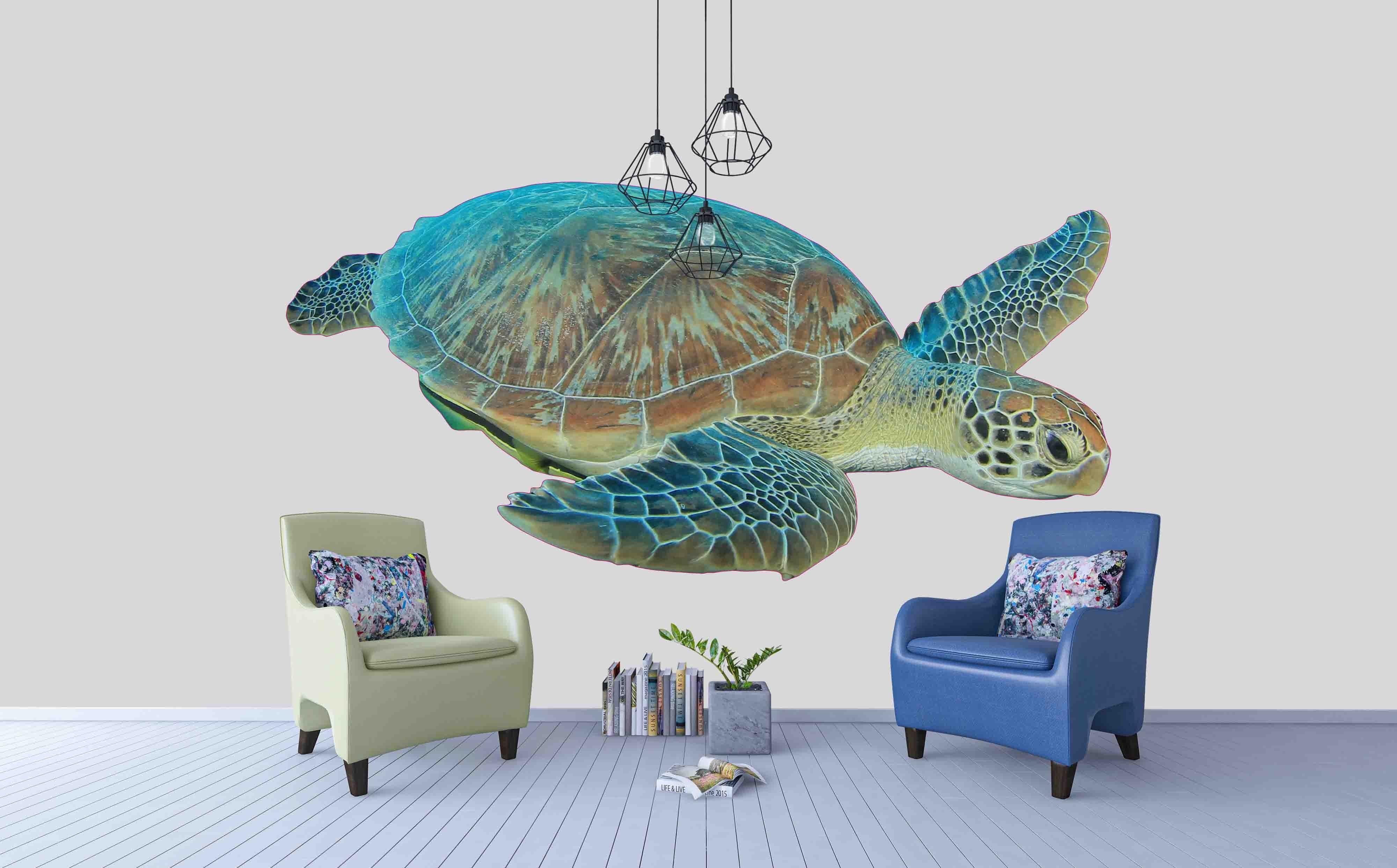3D Turtle Wall Mural Wallpaper 19- Jess Art Decoration