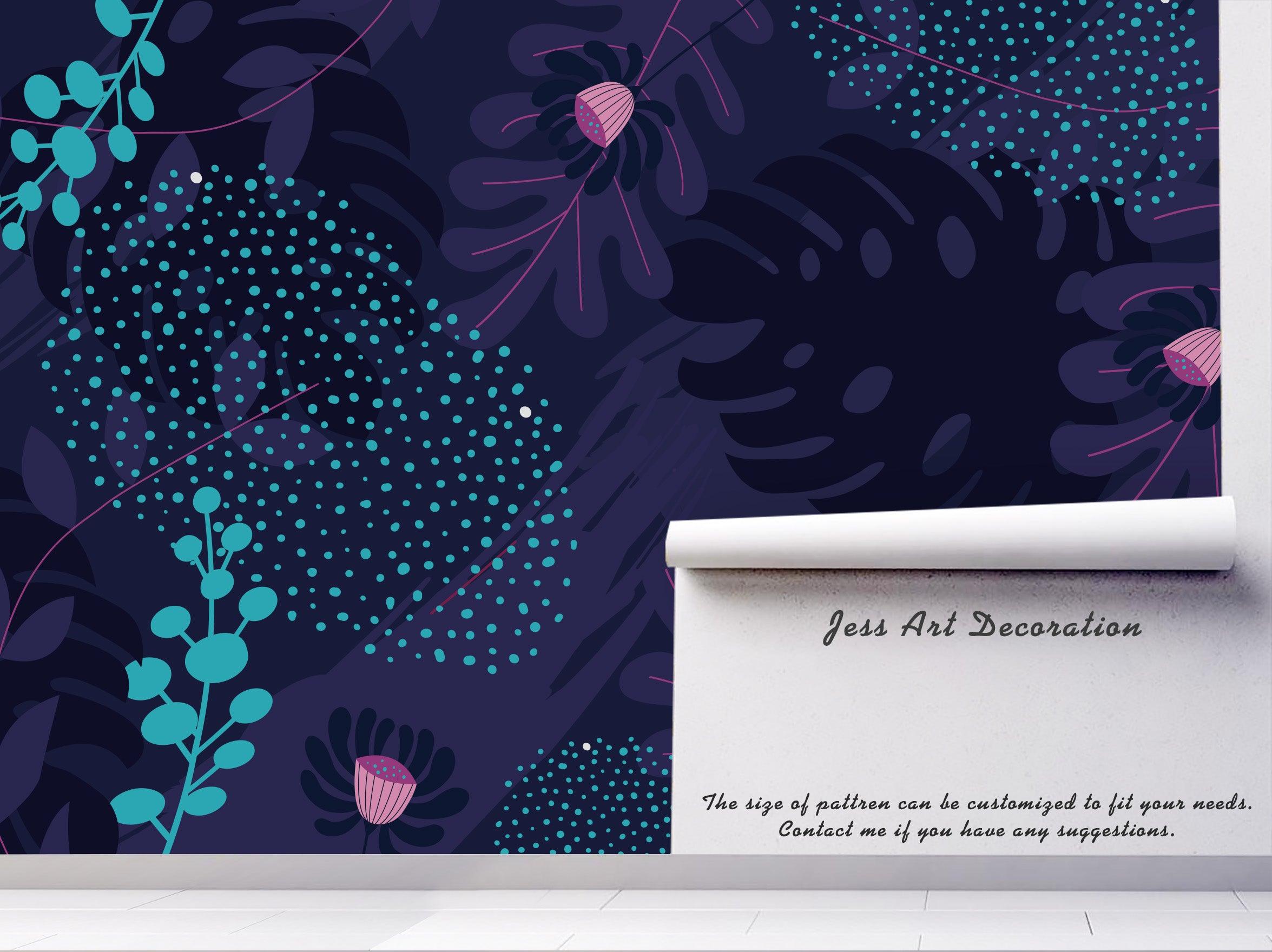 3D Purple Leaves Wall Mural Wallpaper 4- Jess Art Decoration