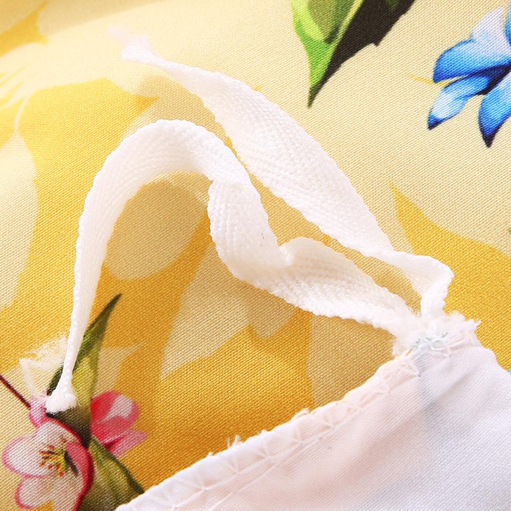 3D Hand Drawn Yellow Floral Quilt Cover Set Bedding Set Duvet Cover Pillowcases 517- Jess Art Decoration