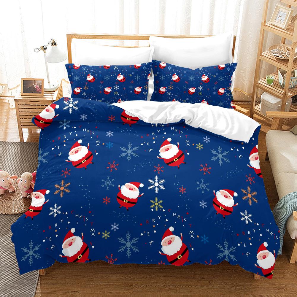 3D Merry Christmas Reindeer Cute Santa Claus Quilt Cover Set Bedding Set Duvet Cover Pillowcases JN 3081 Quilt Cover Set Bedding Set Duvet Cover Pillowcases JN 3082- Jess Art Decoration