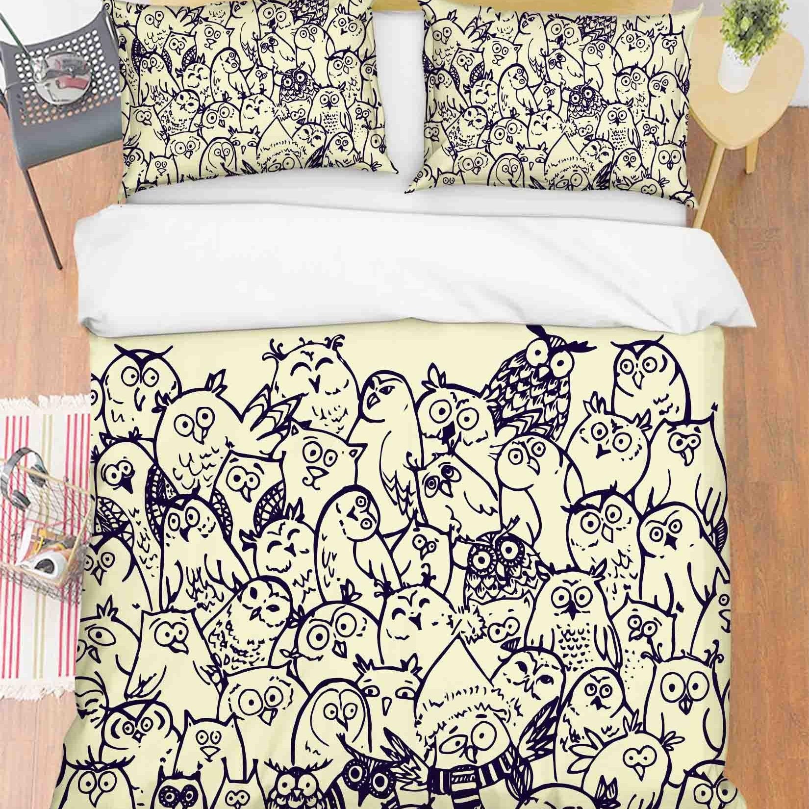 3D Abstract Animal Graffiti Quilt Cover Set Bedding Set Duvet Cover Pillowcases 9- Jess Art Decoration