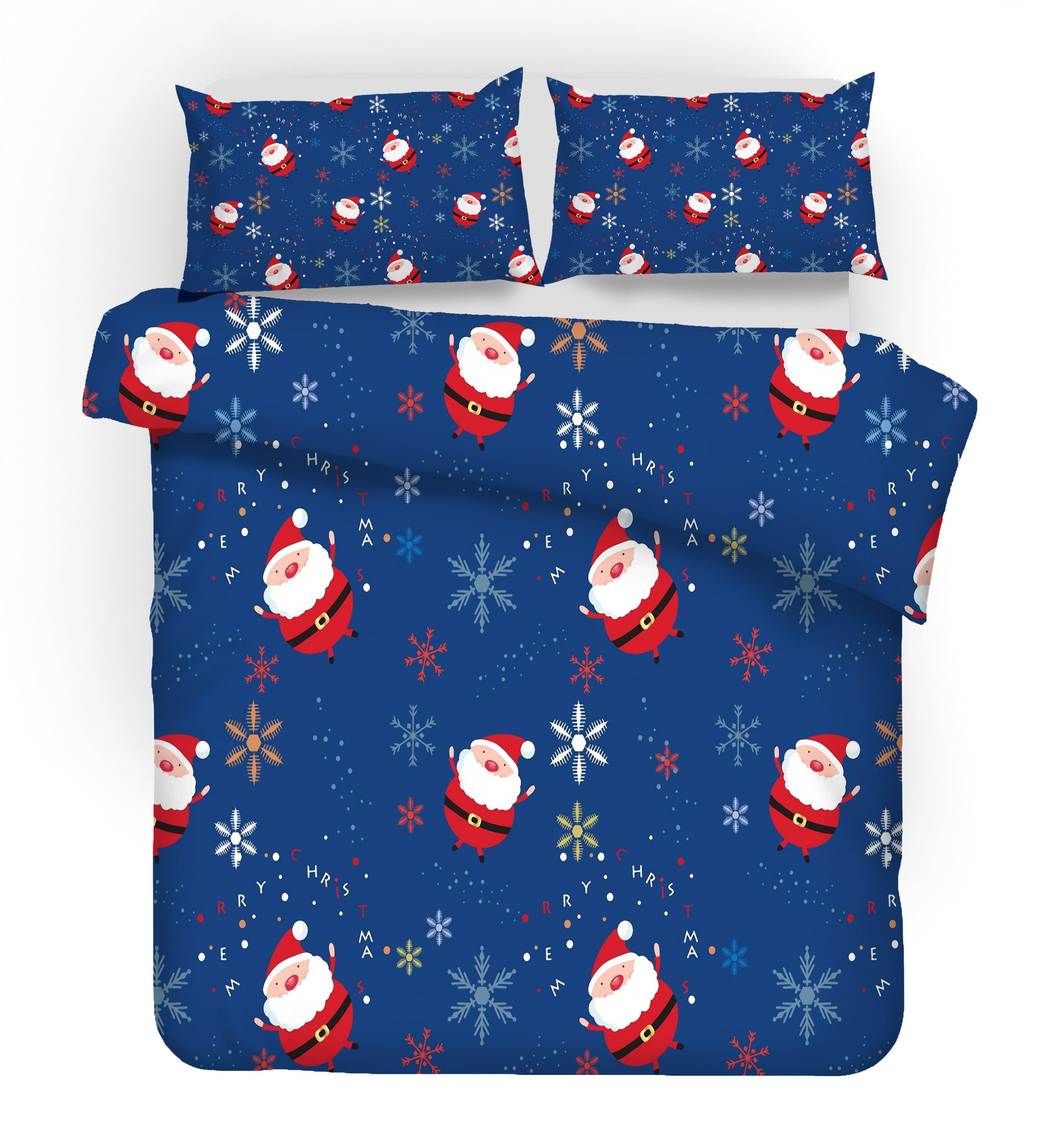 3D Merry Christmas Reindeer Cute Santa Claus Quilt Cover Set Bedding Set Duvet Cover Pillowcases JN 3081 Quilt Cover Set Bedding Set Duvet Cover Pillowcases JN 3082- Jess Art Decoration