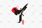 3D Taekwondo Sports Wall Mural Wallpaper LQH 157- Jess Art Decoration