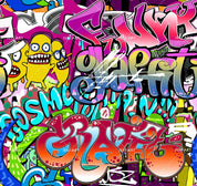 3D Abstract Color Graffiti Wall Mural Wallpaper LQH 278- Jess Art Decoration