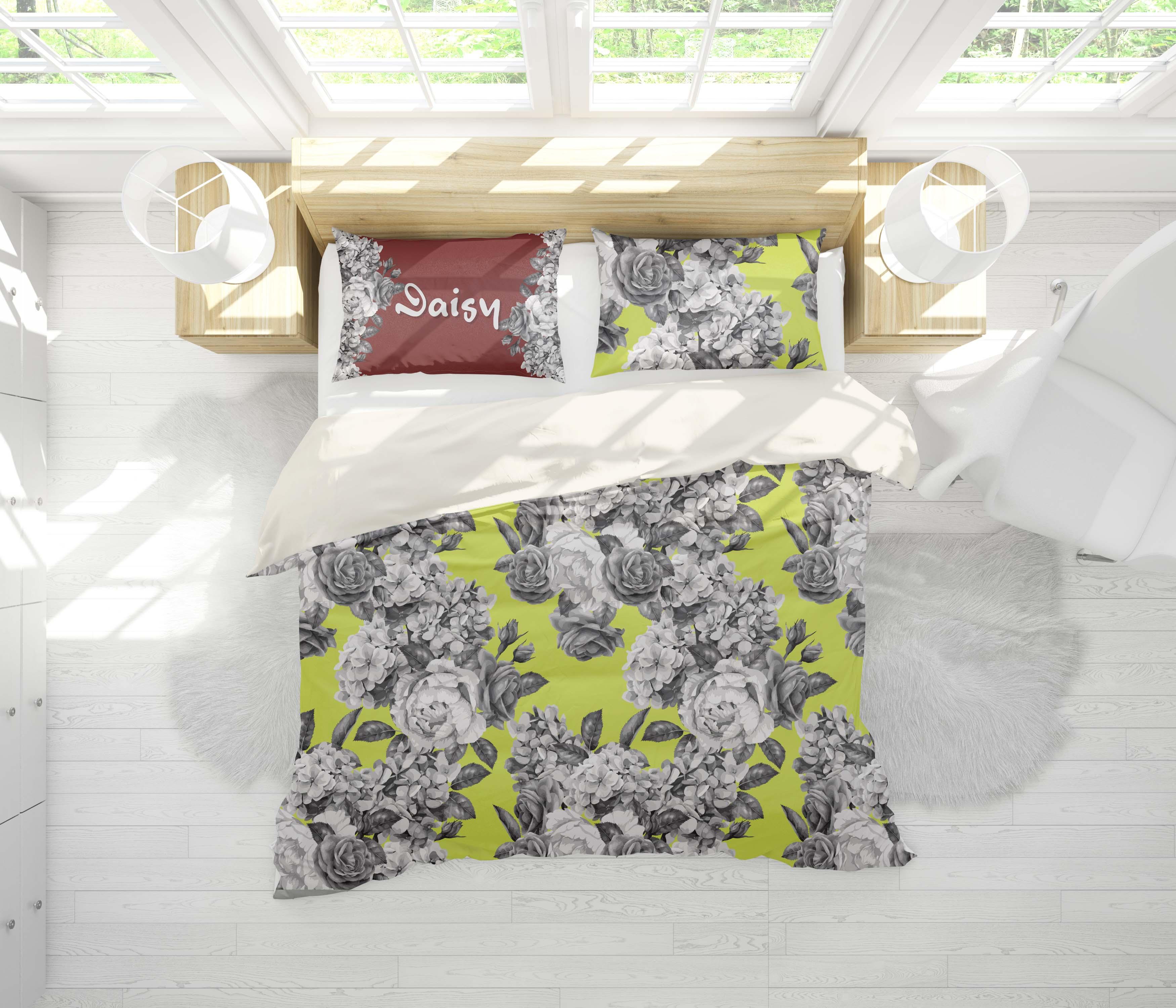 3D Rose Yellow Quilt Cover Set Bedding Set Pillowcases 52- Jess Art Decoration