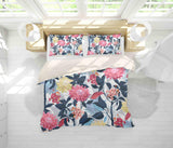 3D Red Yellow Blue Floral Quilt Cover Set Bedding Set Pillowcases 05- Jess Art Decoration