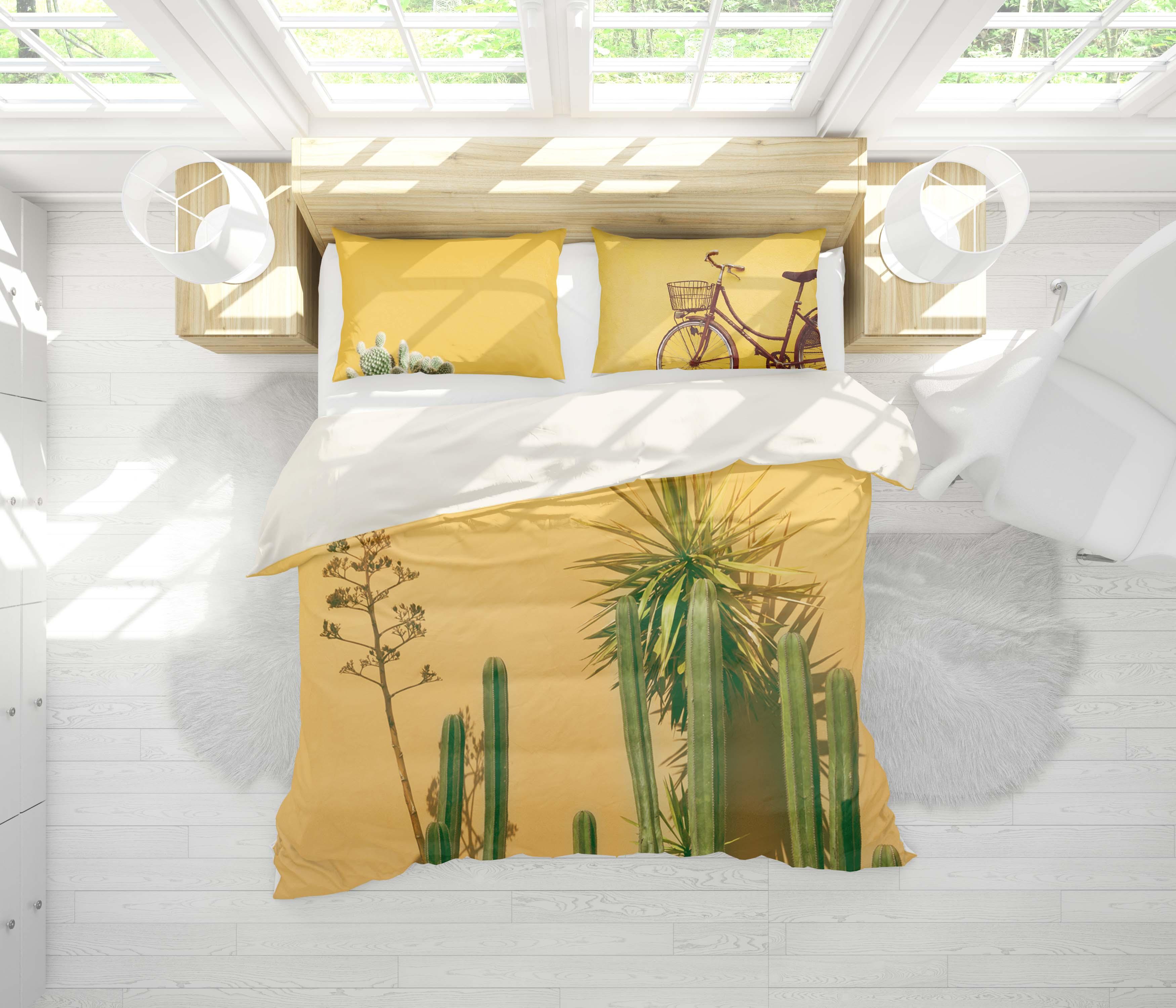 3D Cactus Yellow Quilt Cover Set Bedding Set Pillowcases 28- Jess Art Decoration