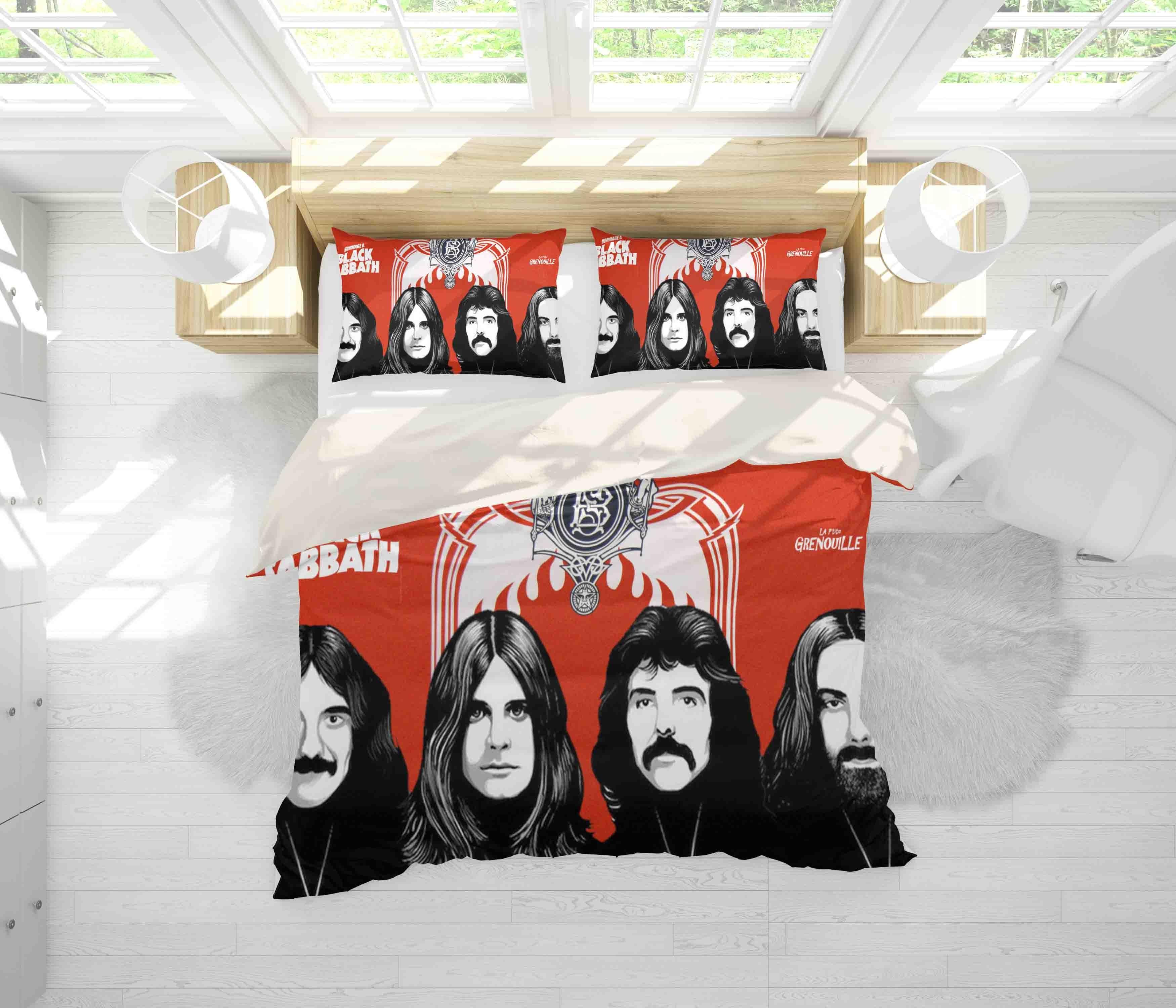 3D Singer Black Sabbath Quilt Cover Set Bedding Set Duvet Cover Pillowcases SF85- Jess Art Decoration