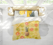 3D Yellow Oranges Quilt Cover Set Bedding Set Pillowcases 27- Jess Art Decoration