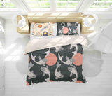 3D Black Carp Fish Circle Quilt Cover Set Bedding Set Pillowcases 81- Jess Art Decoration