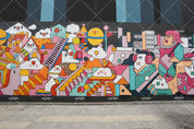 3D Cartoon Graffiti Figure Cloud Stairway Wall Mural Wallpaper ZY D53- Jess Art Decoration
