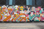 3D Cartoon Graffiti Figure Cloud Stairway Wall Mural Wallpaper ZY D53- Jess Art Decoration