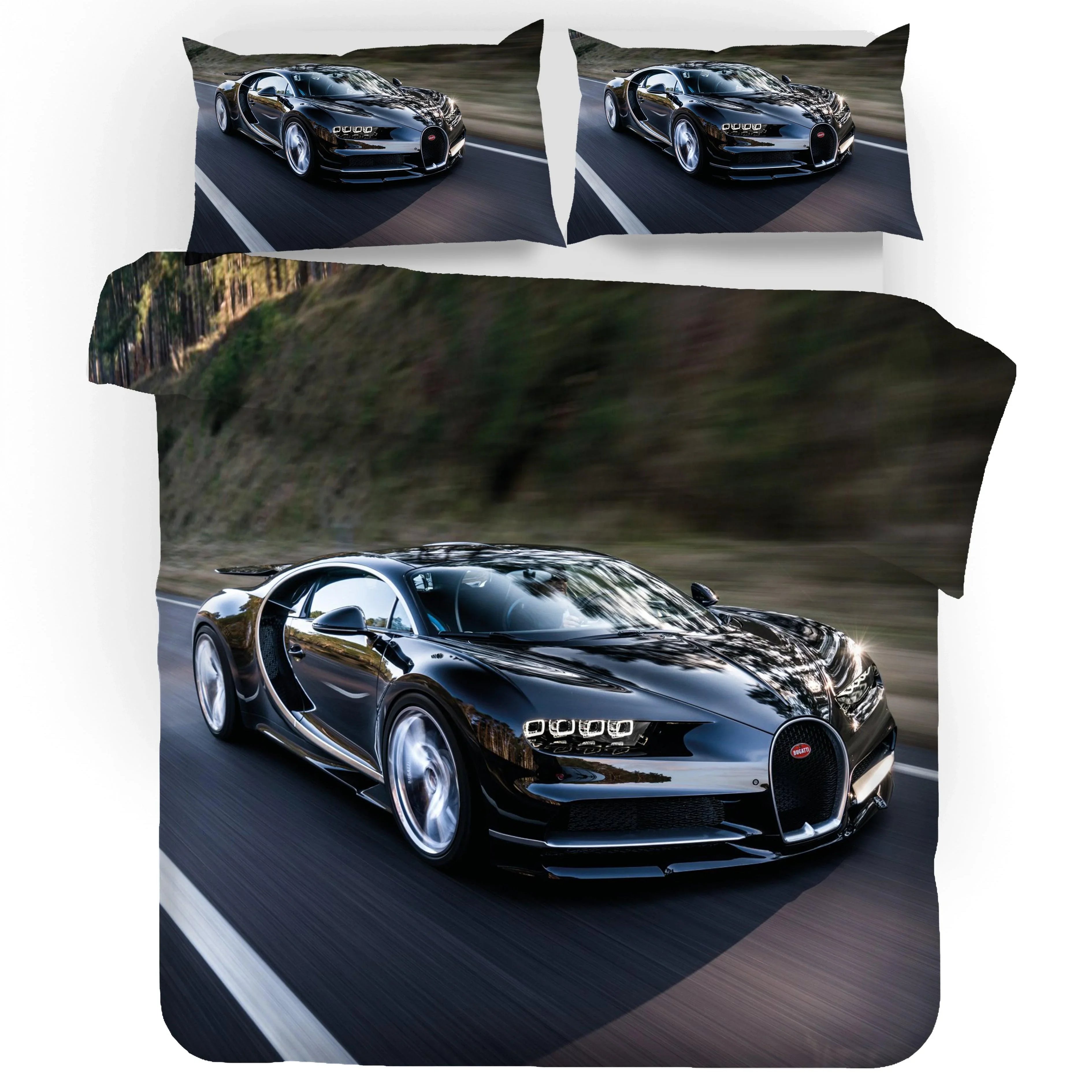 3D Super Car Quilt Cover Set Bedding Set Pillowcases 77- Jess Art Decoration