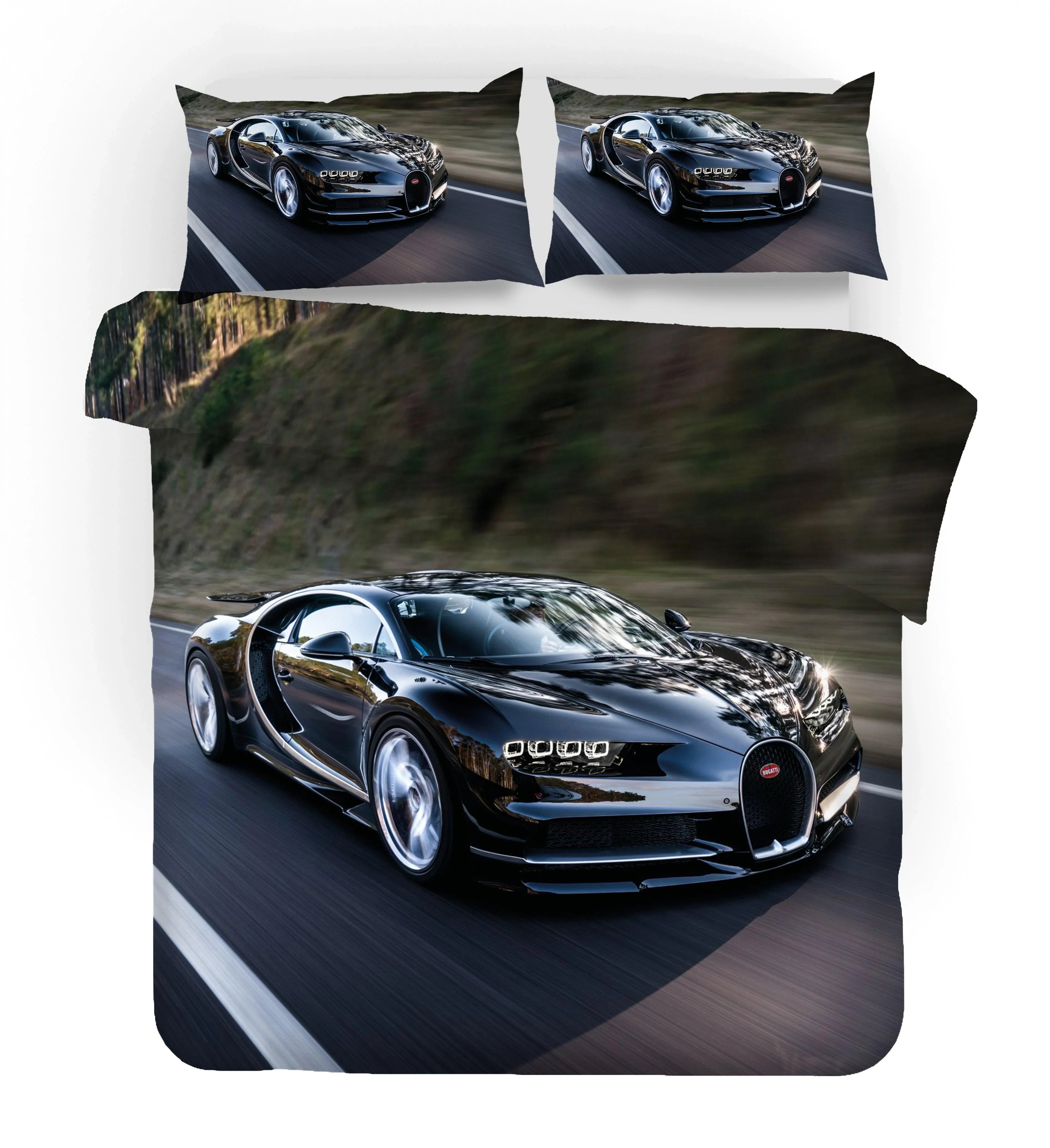 3D Super Car Quilt Cover Set Bedding Set Pillowcases 77- Jess Art Decoration