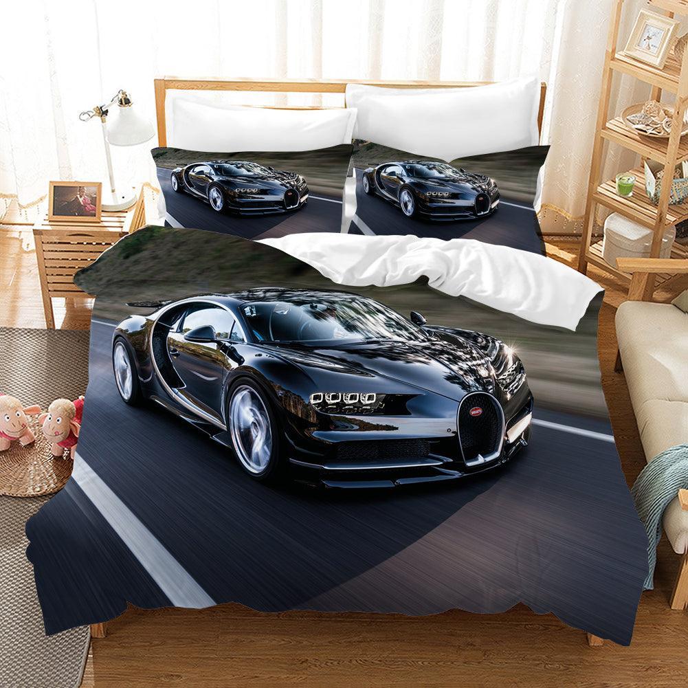 3D Super Car Quilt Cover Set Bedding Set Pillowcases 77- Jess Art Decoration