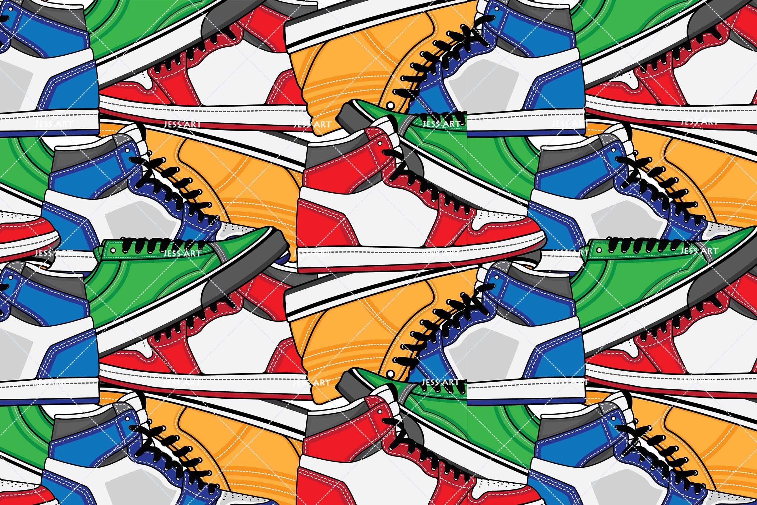 3D Color Skateboard Shoes Wall Mural Wallpaper 21- Jess Art Decoration