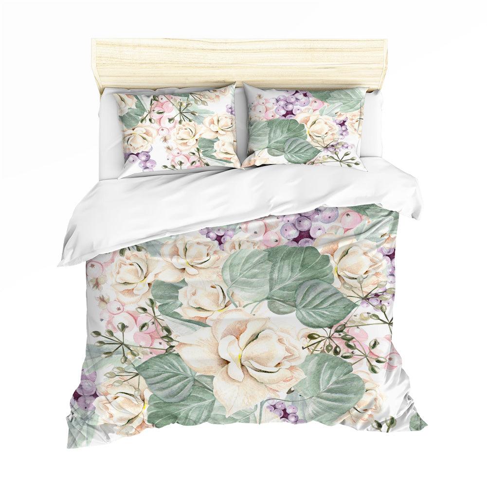 3D Flower Leaves Blueberry Quilt Cover Set Bedding Set Pillowcases 50- Jess Art Decoration