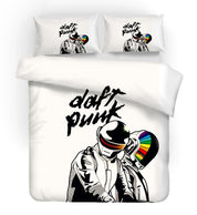 3D White Daft Punk Quilt Cover Set Bedding Set Pillowcases 14- Jess Art Decoration
