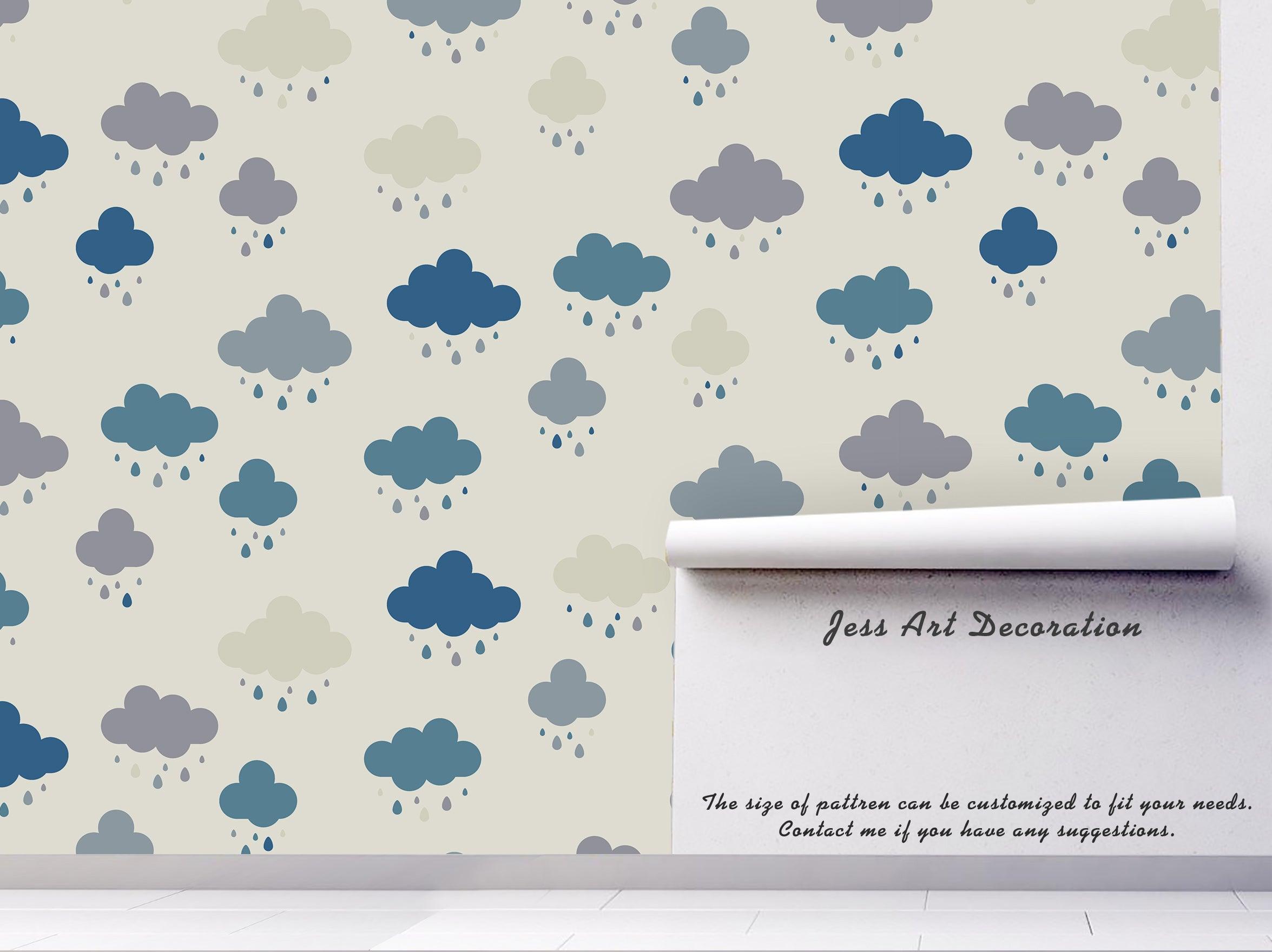 3D Rain Clouds Wall Mural Wallpaper 03- Jess Art Decoration