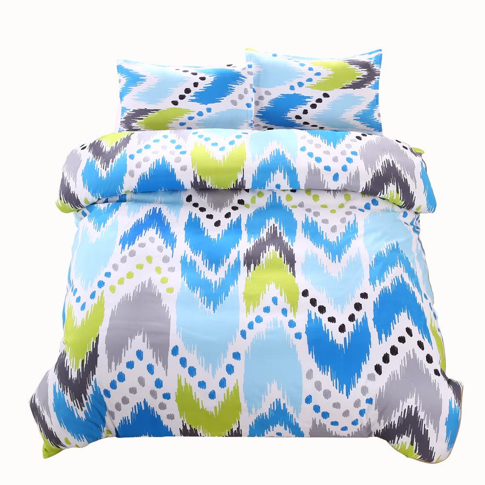 3D Abstract Blue Geometry Quilt Cover Set Bedding Set Duvet Cover Pillowcases 520- Jess Art Decoration